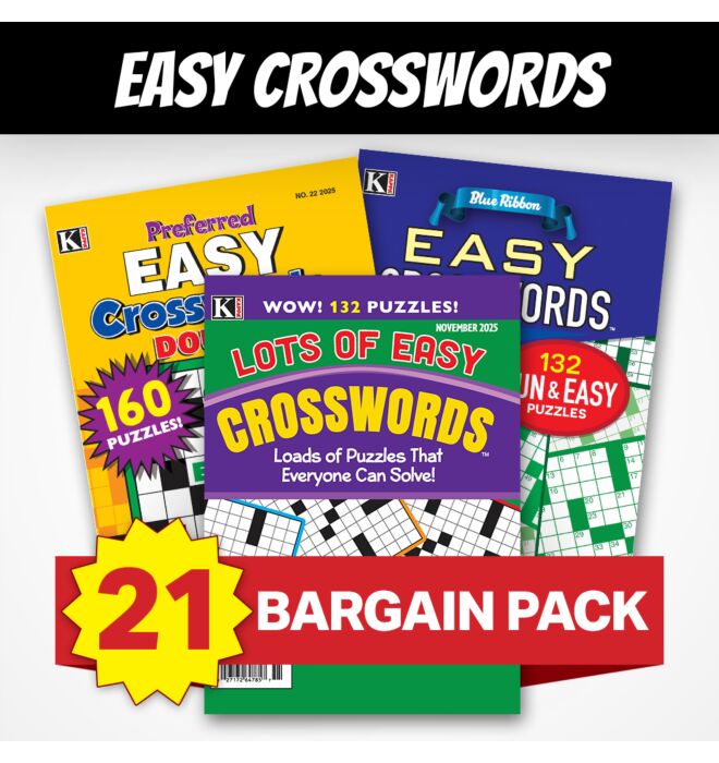 21 Easy Crossword Magazines