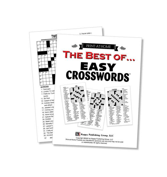 Print-at-Home Easy Crosswords