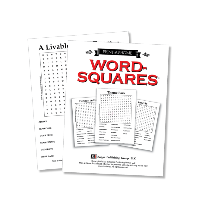 Print-at-Home Word-Squares