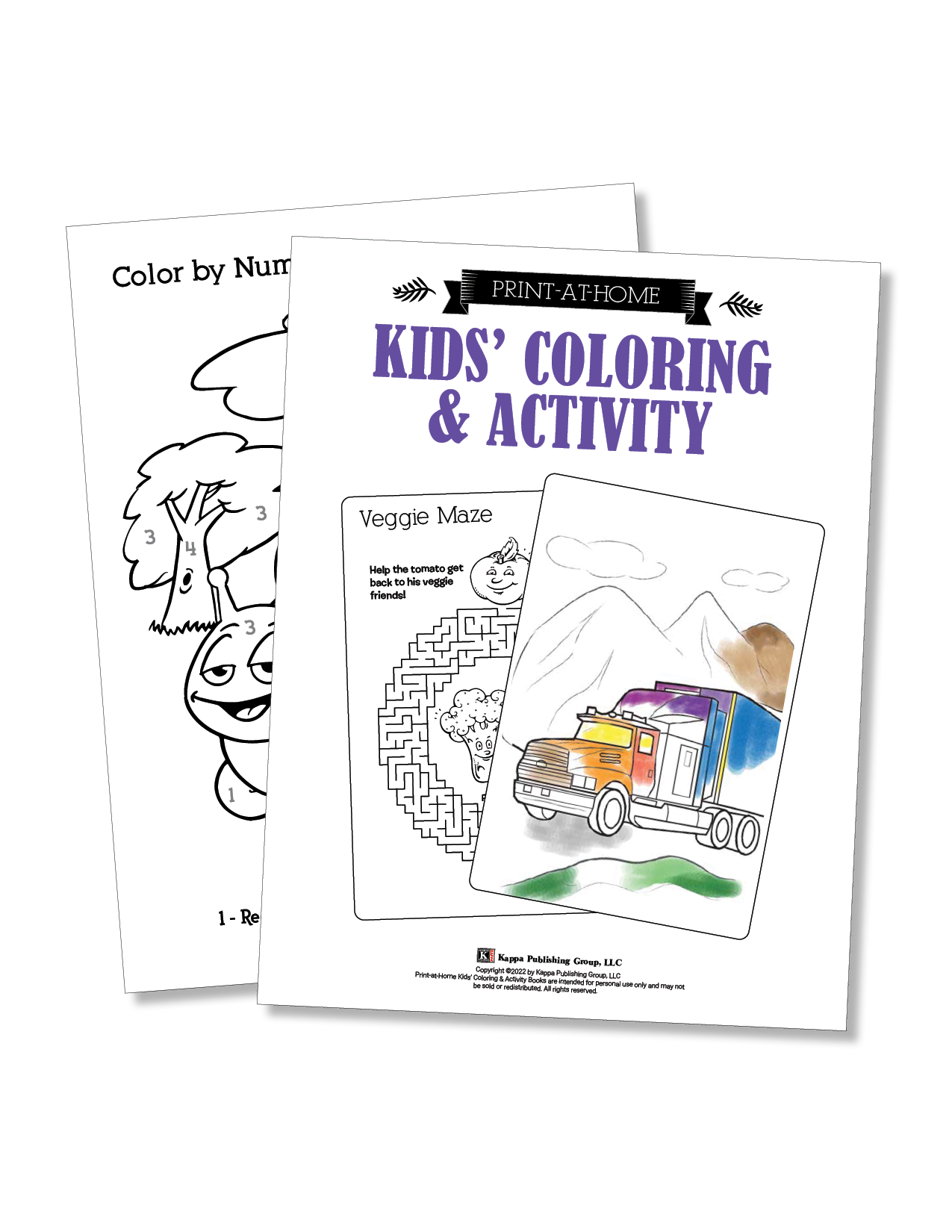 Assorted Adult Coloring Pages - Set of 5, Instant Download