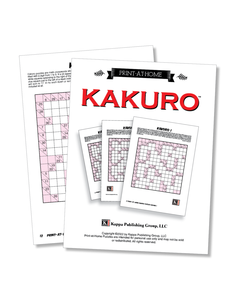 PrintatHome Kakuro Kappa Puzzles