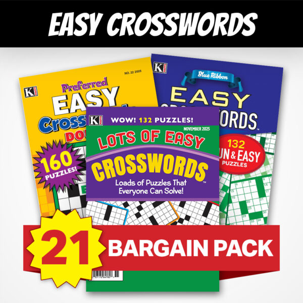 21 Easy Crossword Magazines